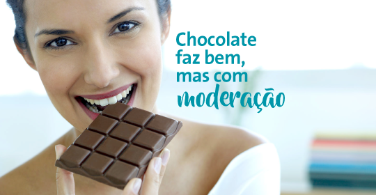 Chocolate faz bem, mas com moderação